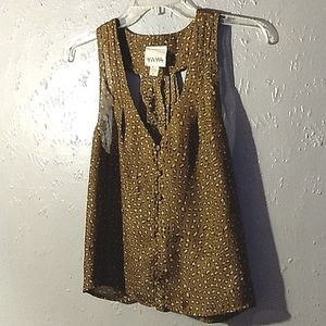 YaYa,Sheer, animal print, blouse